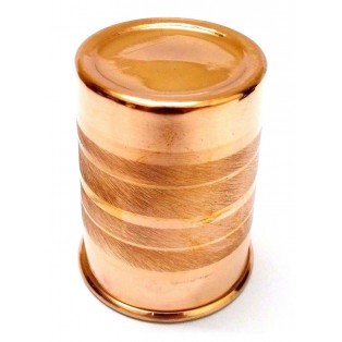 SET LOT of 6 - 100% Copper 300ml Designer Drinking Glass Cup Tumbler Mug - Ayurveda Health Yoga